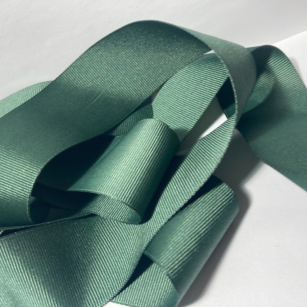 Green Ribbed Sash Ribbon 1.5" - Picture 7 of 11